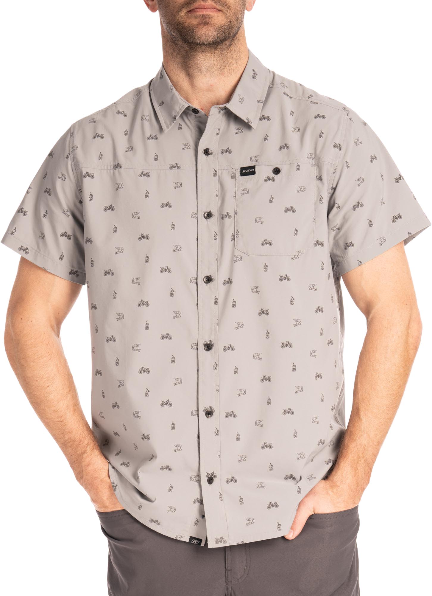 Klim Rambler Stretch Shirt, grey, Size 3XL for Men