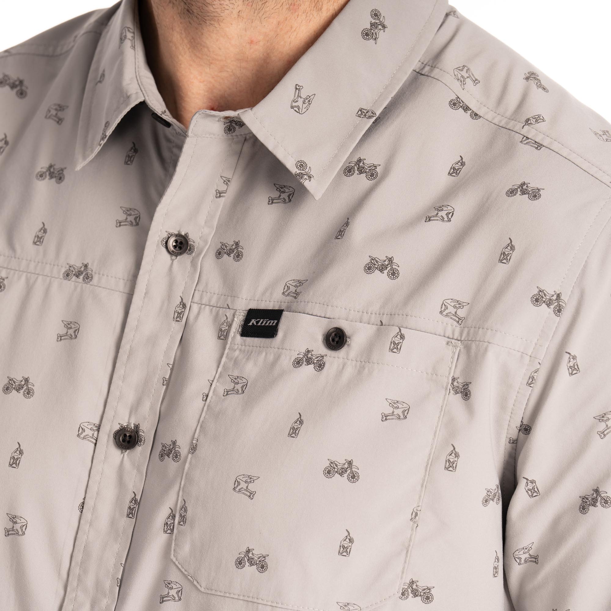 Side view of Klim Rambler Stretch Shirt, grey, Size 3XL for Men