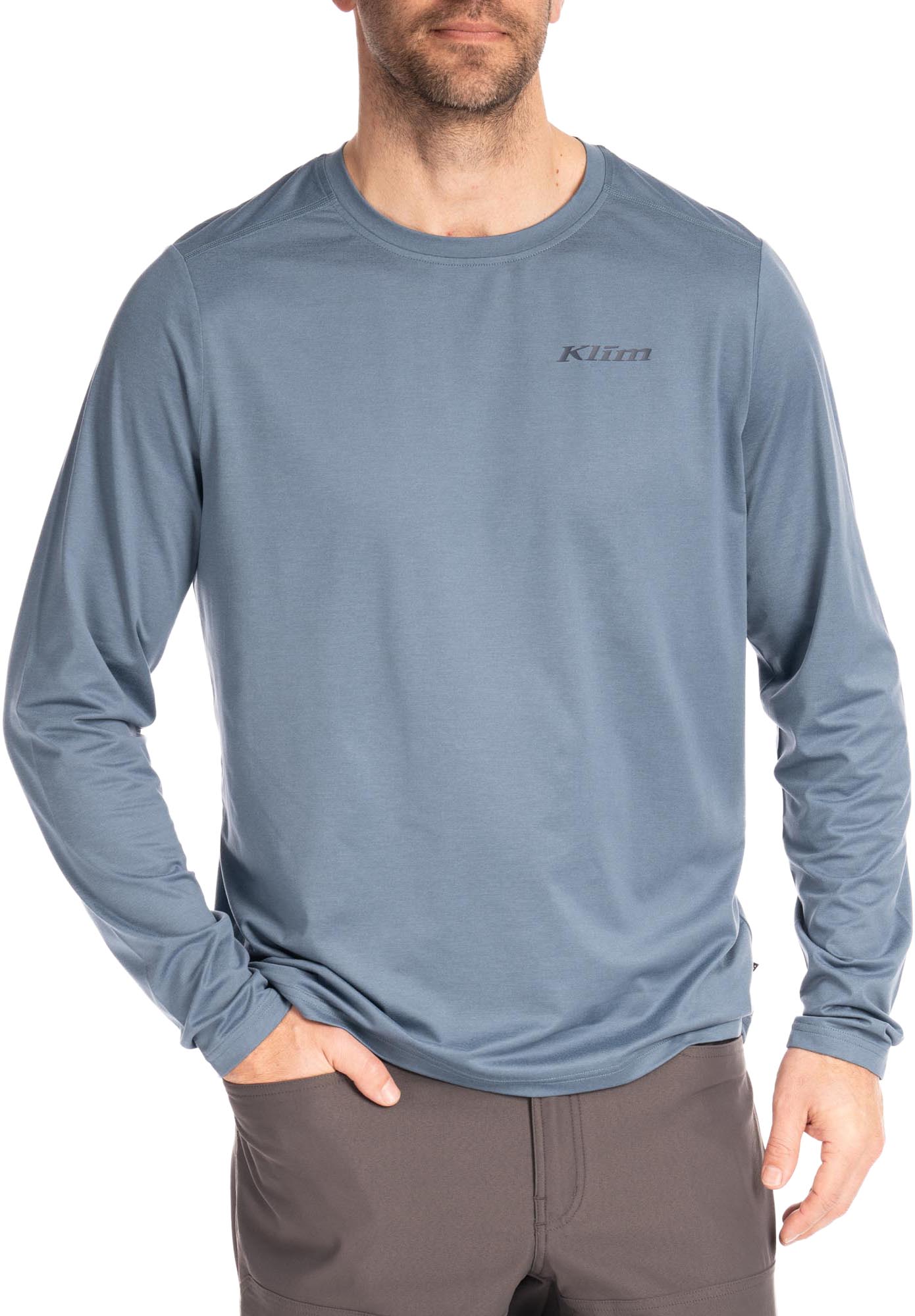 Klim Static Peak Long Sleeve Shirt, blue, Size M for Men