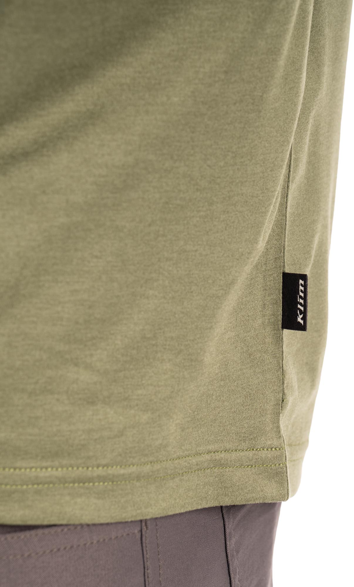 Side view of Klim Static Peak Long Sleeve Shirt, green, Size M for Men