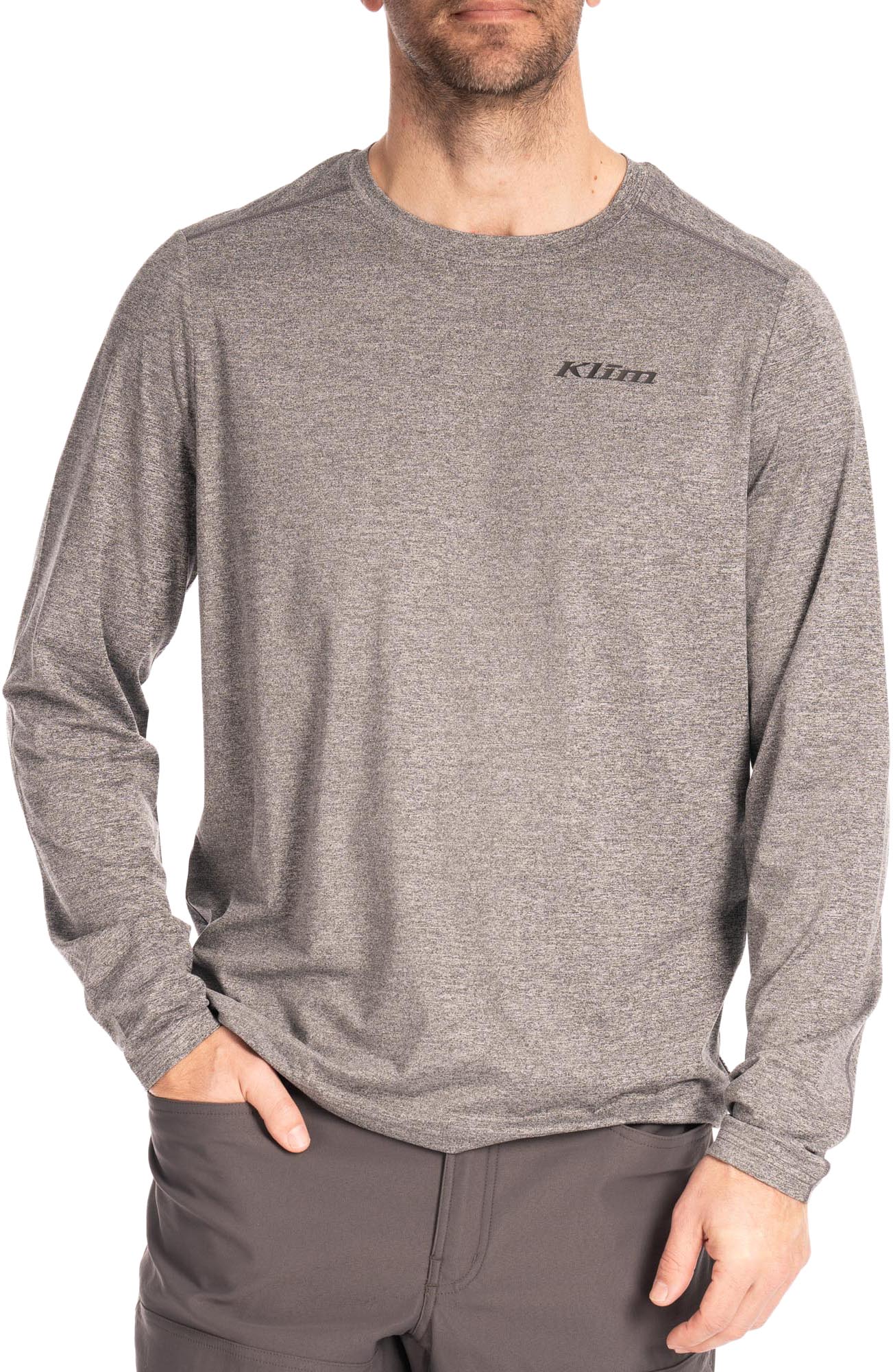 Klim Static Peak Long Sleeve Shirt, grey, Size M for Men