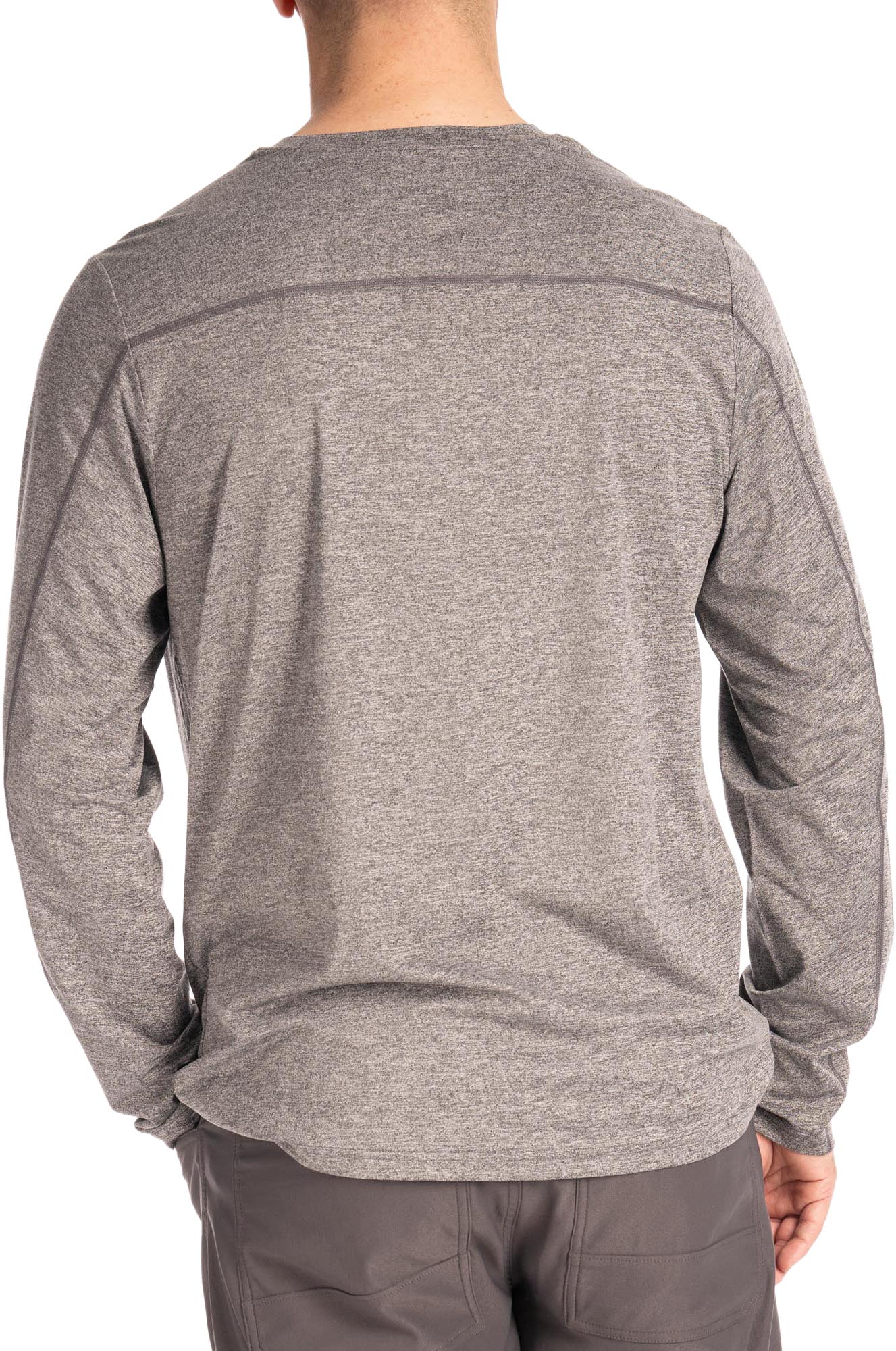Side view of Klim Static Peak Long Sleeve Shirt, grey, Size M for Men