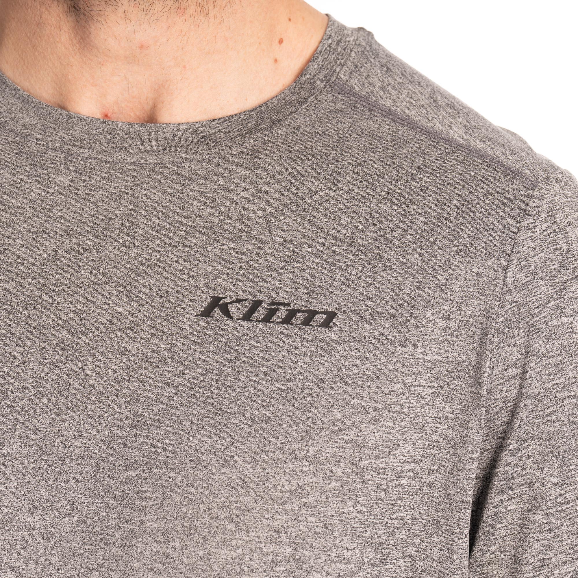 Side view of Klim Static Peak Long Sleeve Shirt, grey, Size M for Men