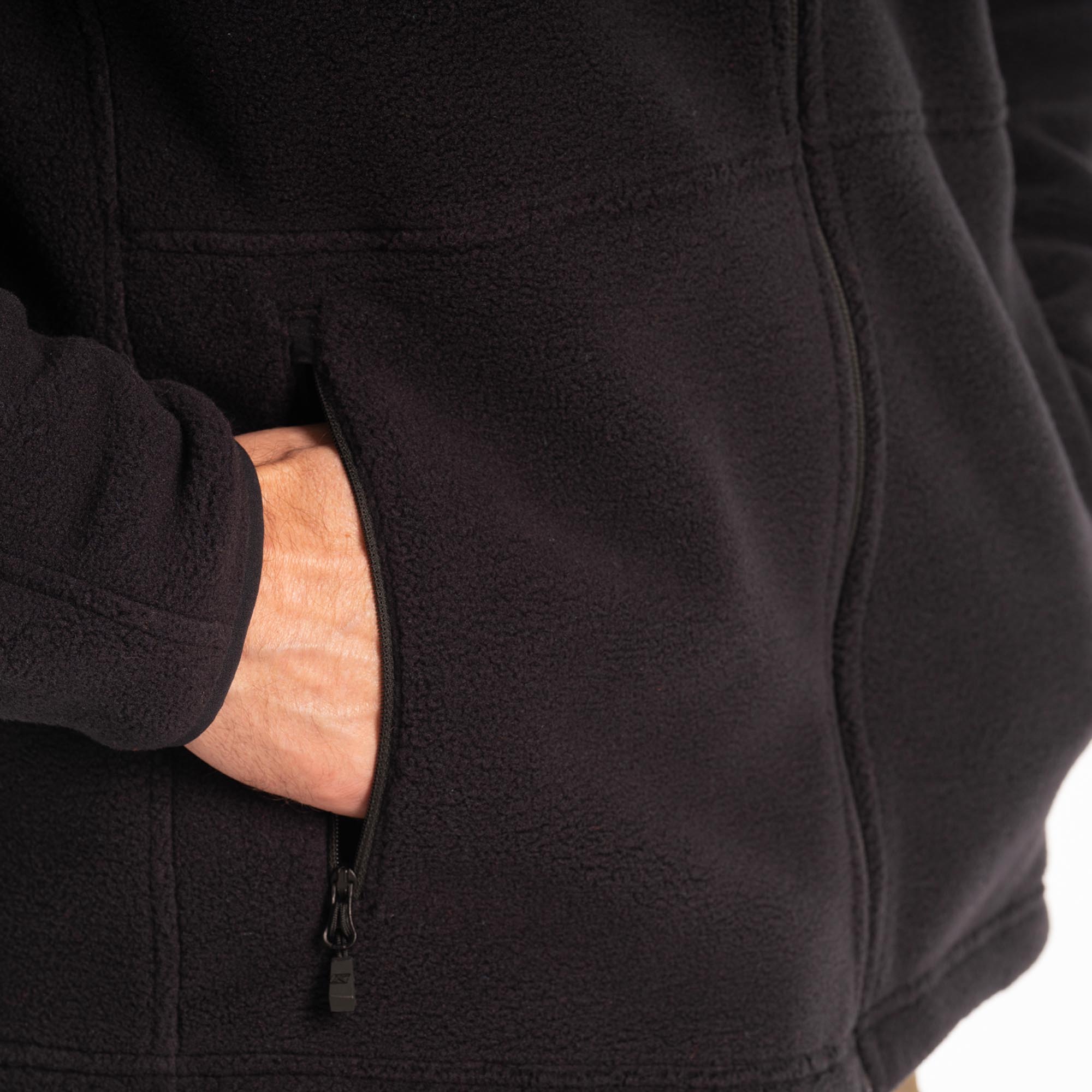 Side view of Klim Teton Crest Fleece Jacket, black, Size 2XL for Men