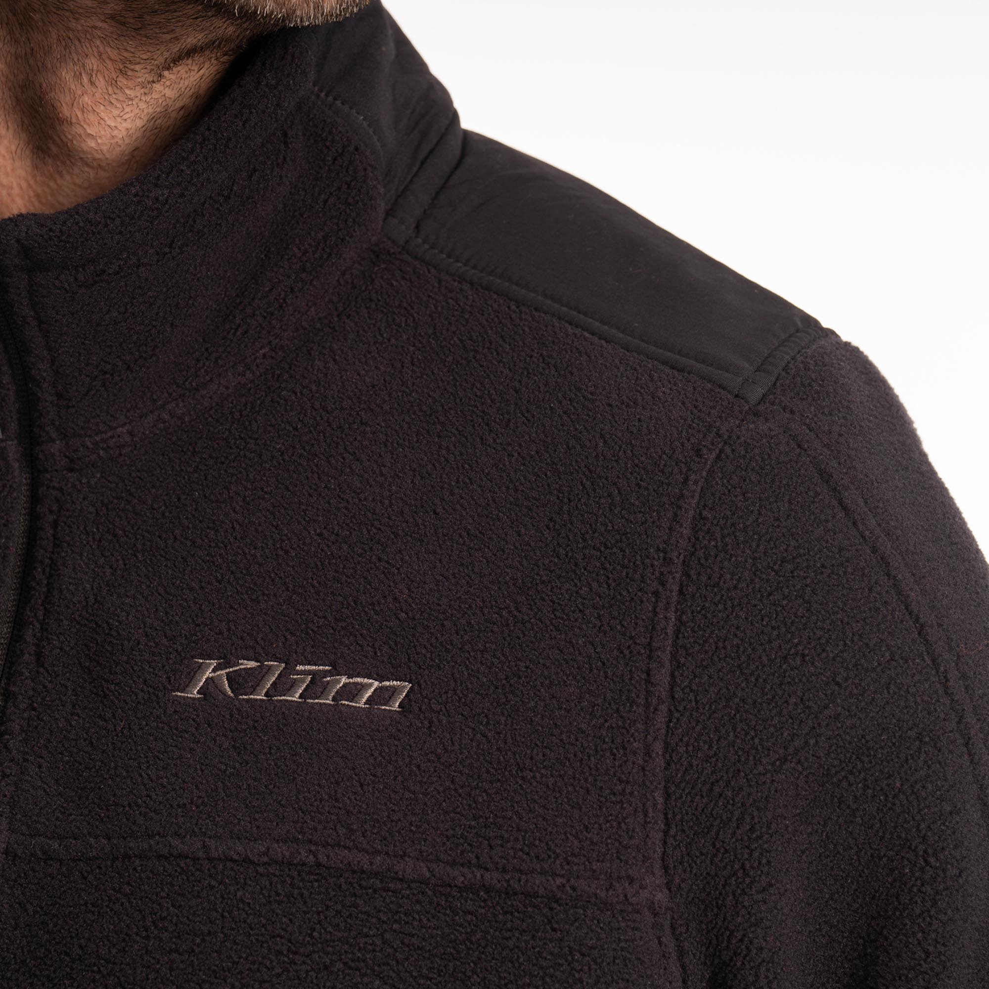 Side view of Klim Teton Crest Fleece Jacket, black, Size 2XL for Men