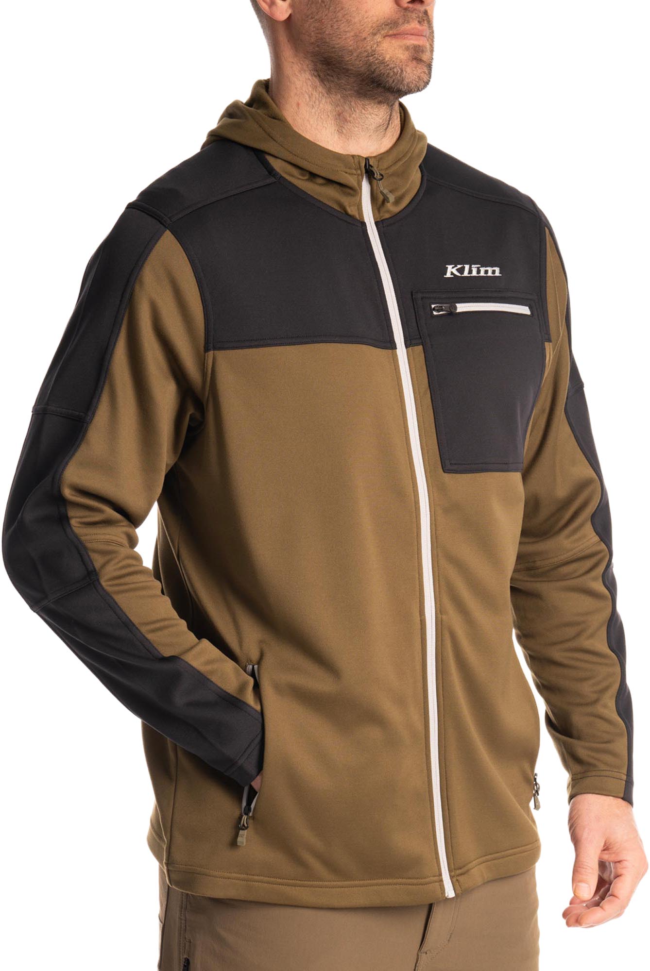 Klim Glacier Jacket, Black-Brown, Size L For Men