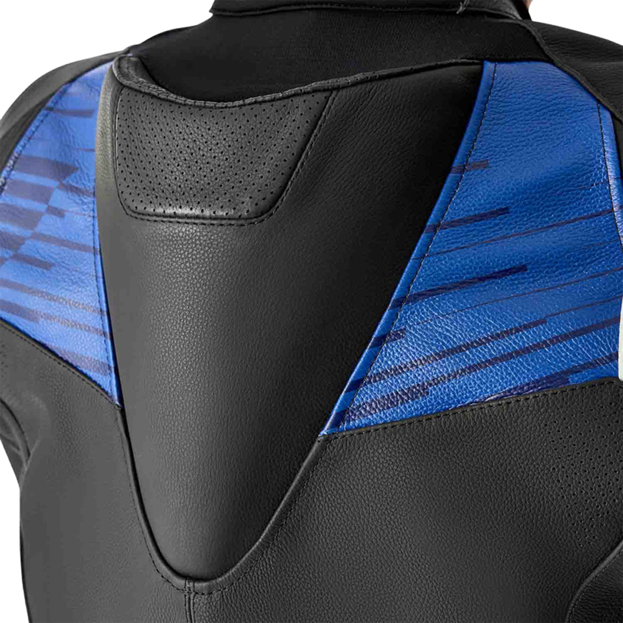 Side view of RST Tractech Evo D3O Motorcycle Leather Jacket, black-blue, Size 52 for Men