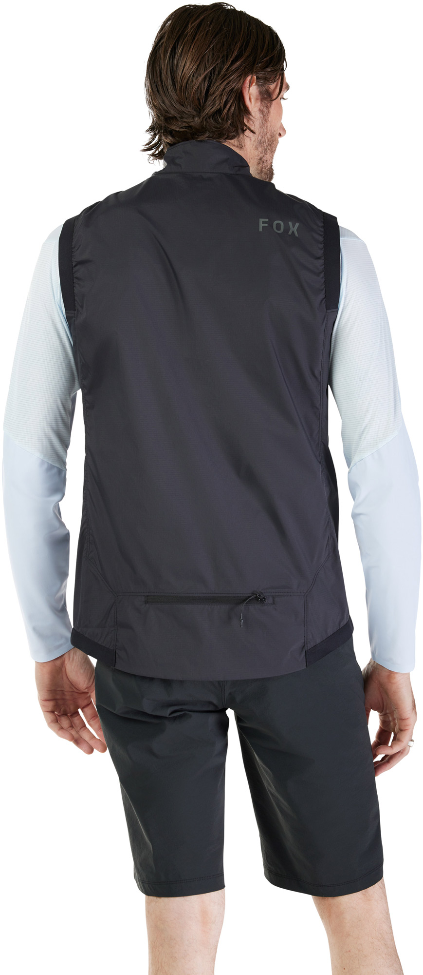 Side view of FOX Ranger Wind Bicycle Vest, black, Size XL for Men