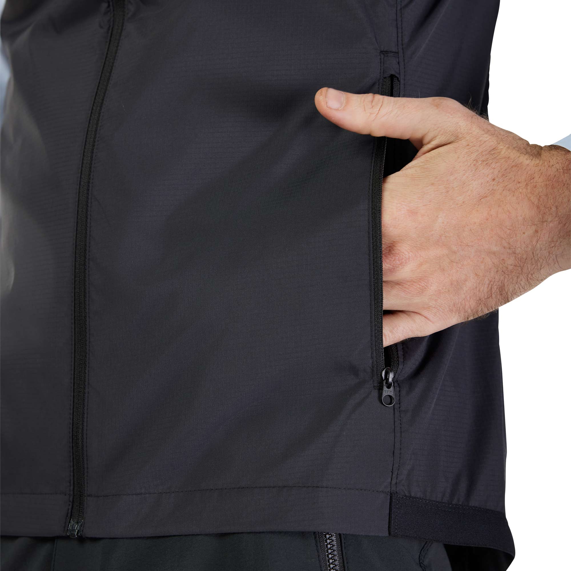 Side view of FOX Ranger Wind Bicycle Vest, black, Size XL for Men