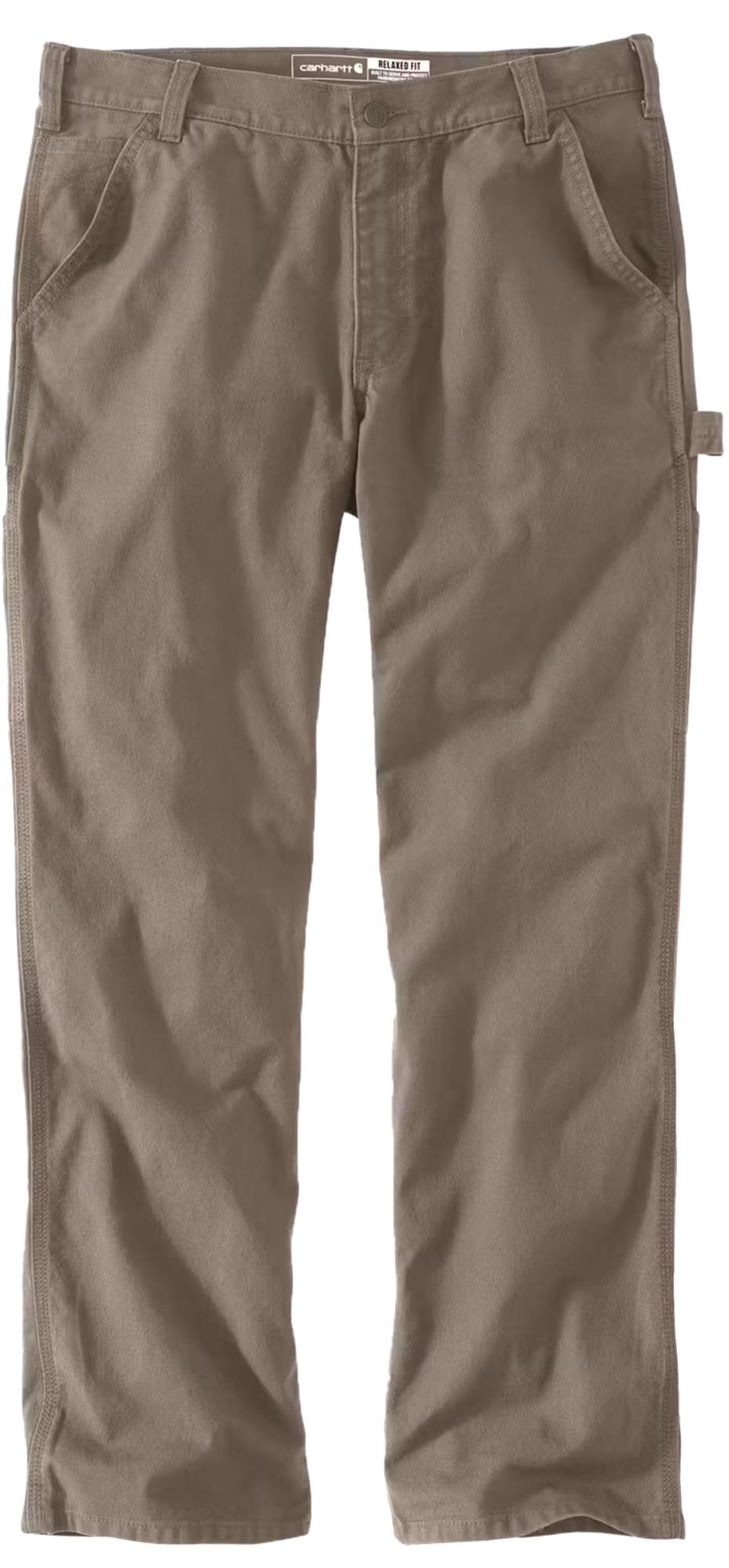 Carhartt Relaxed Straight Rugged Flex Duck Dungaree Pants, beige, Size 32 38 for Men-image-866907924