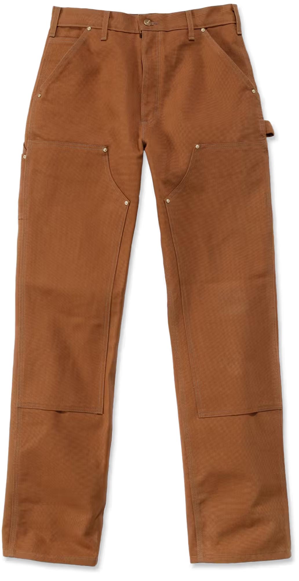 Carhartt Iconic B01 Firm Duck Double-Front Dungaree Pant, brown, Size 33 36 for Men-image-900756616
