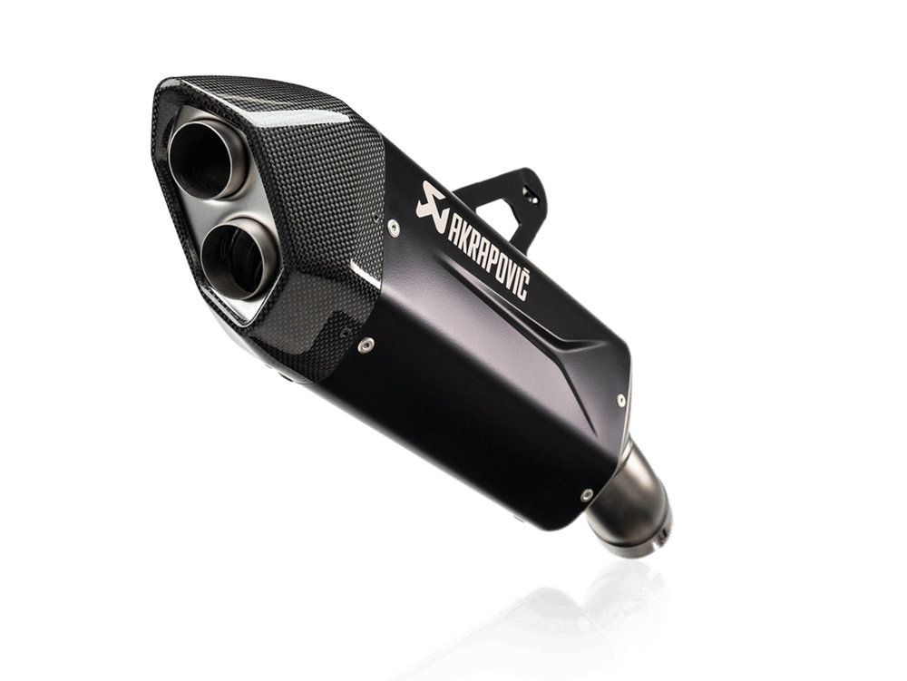 SW-Motech Akrapovic Slip On exhaust system - Silver. Kawasaki KLE500 / SE (26-).