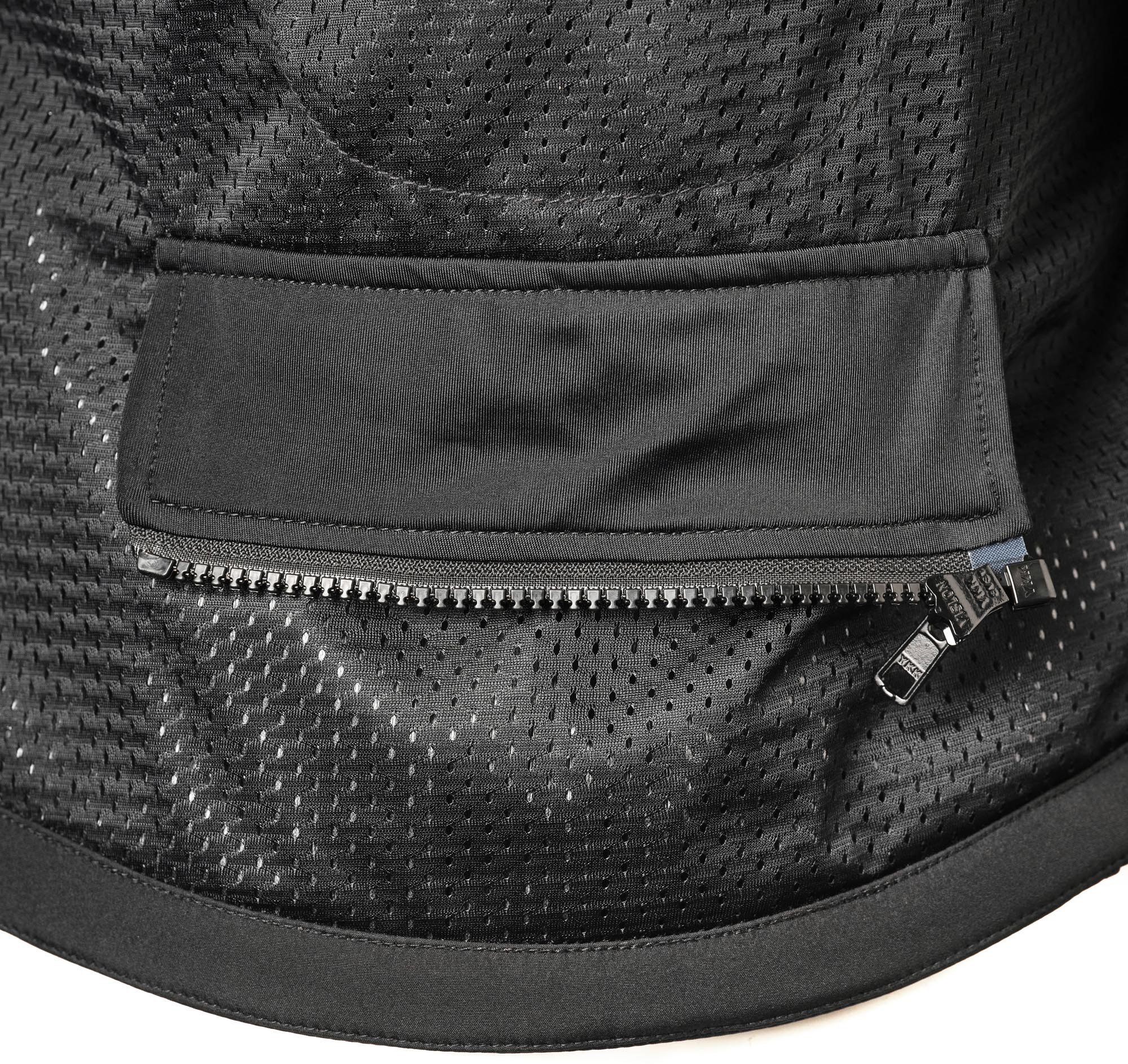 Side view of GMS Falcon Neo waterproof Motorcycle Textile Jacket, black, Size 3XL for Men