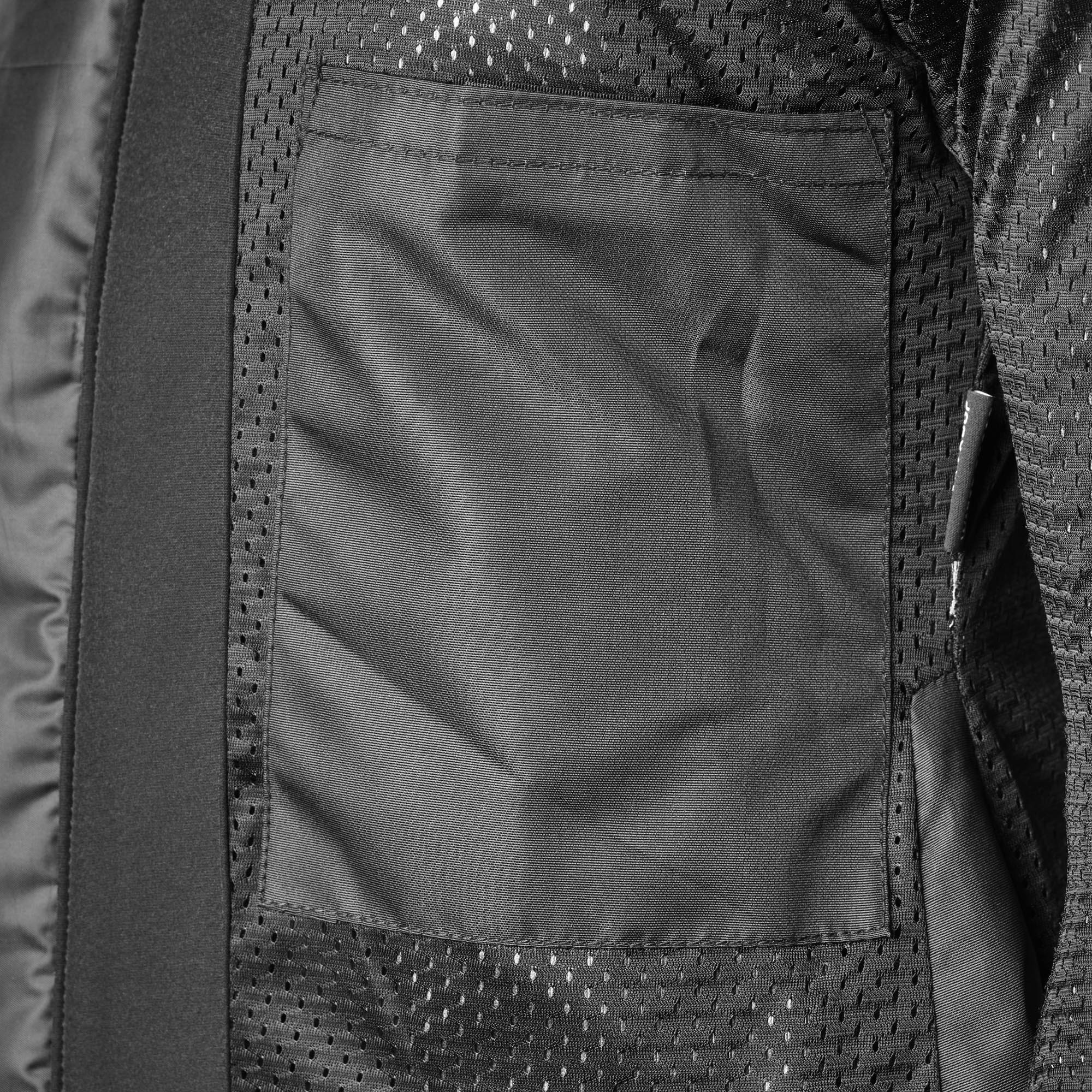 Side view of GMS Falcon Neo waterproof Motorcycle Textile Jacket, black, Size 3XL for Men