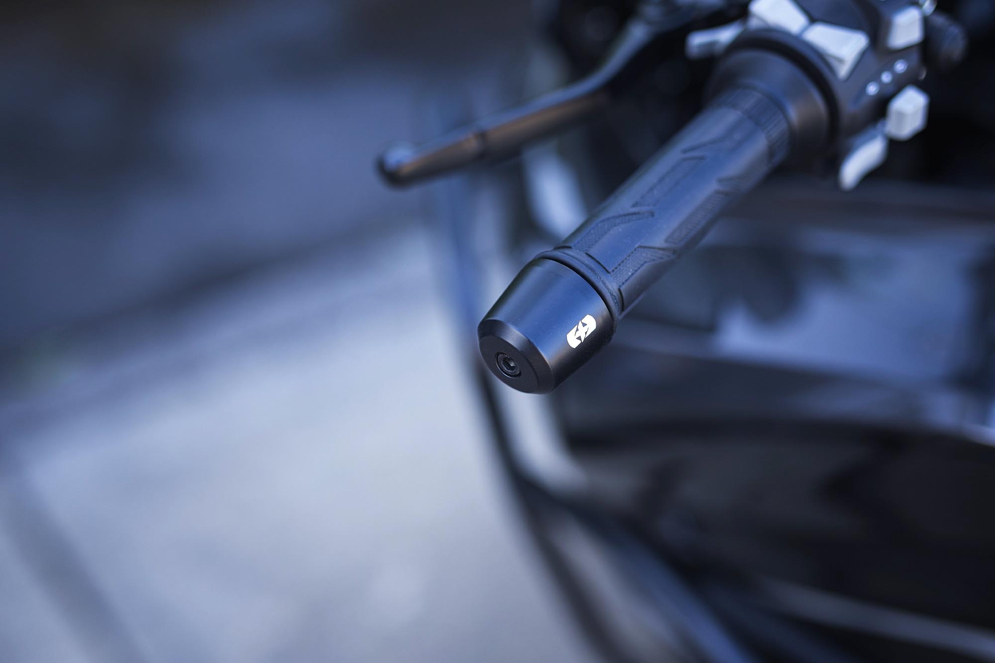 Side view of Oxford Bar Weights Handlebar Ends 255g, black