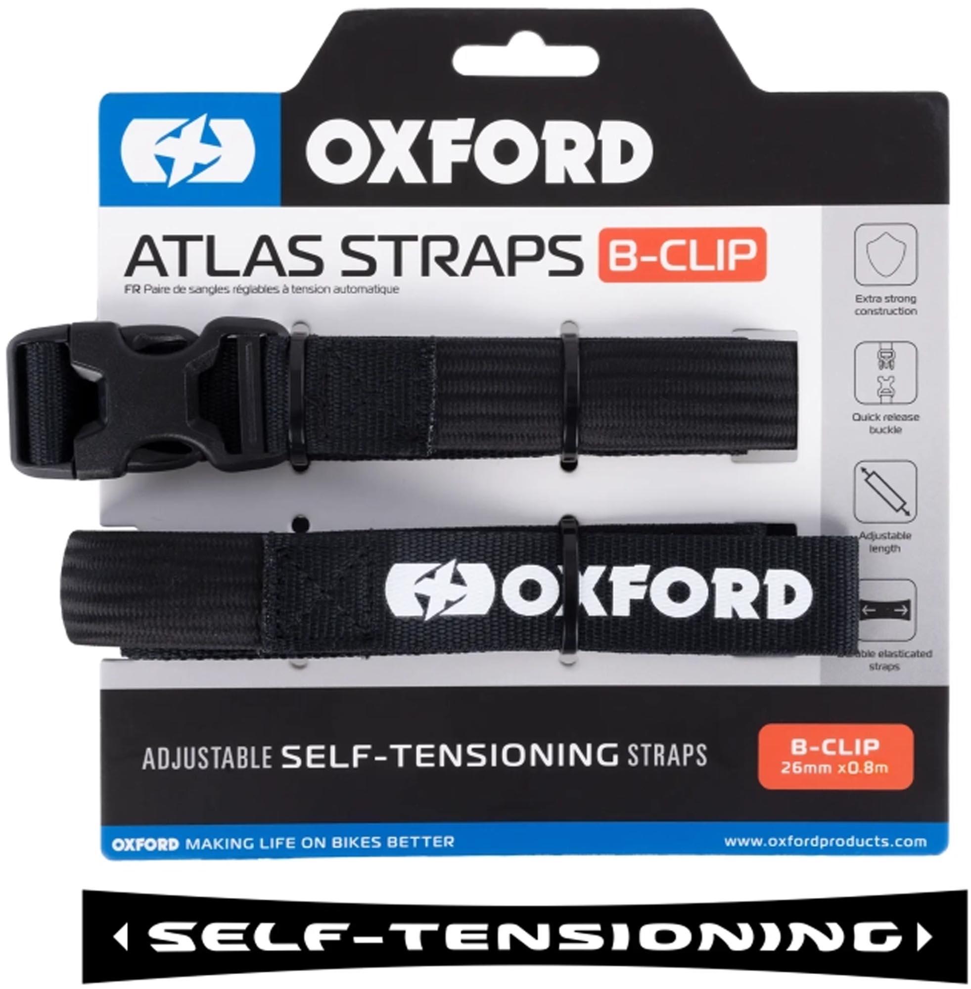 Oxford Atlas B-Clip 26mm Fastening Straps, black, Size 80 cm-image-474697458