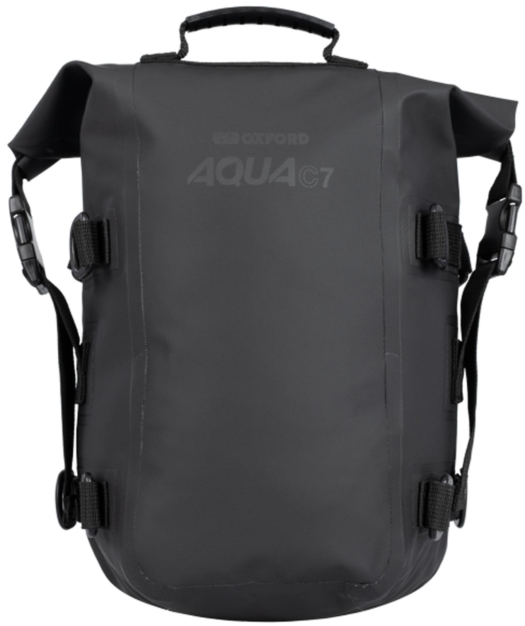 Side view of Oxford Aqua C7 Crash Bar Bag, black