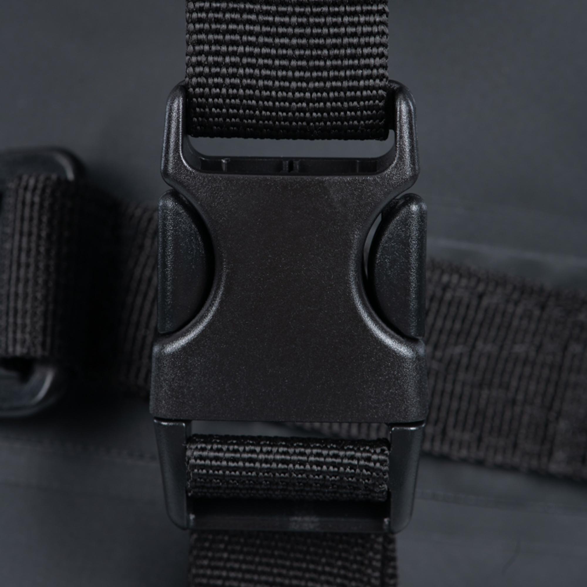 Side view of Oxford Aqua C7 Crash Bar Bag, black