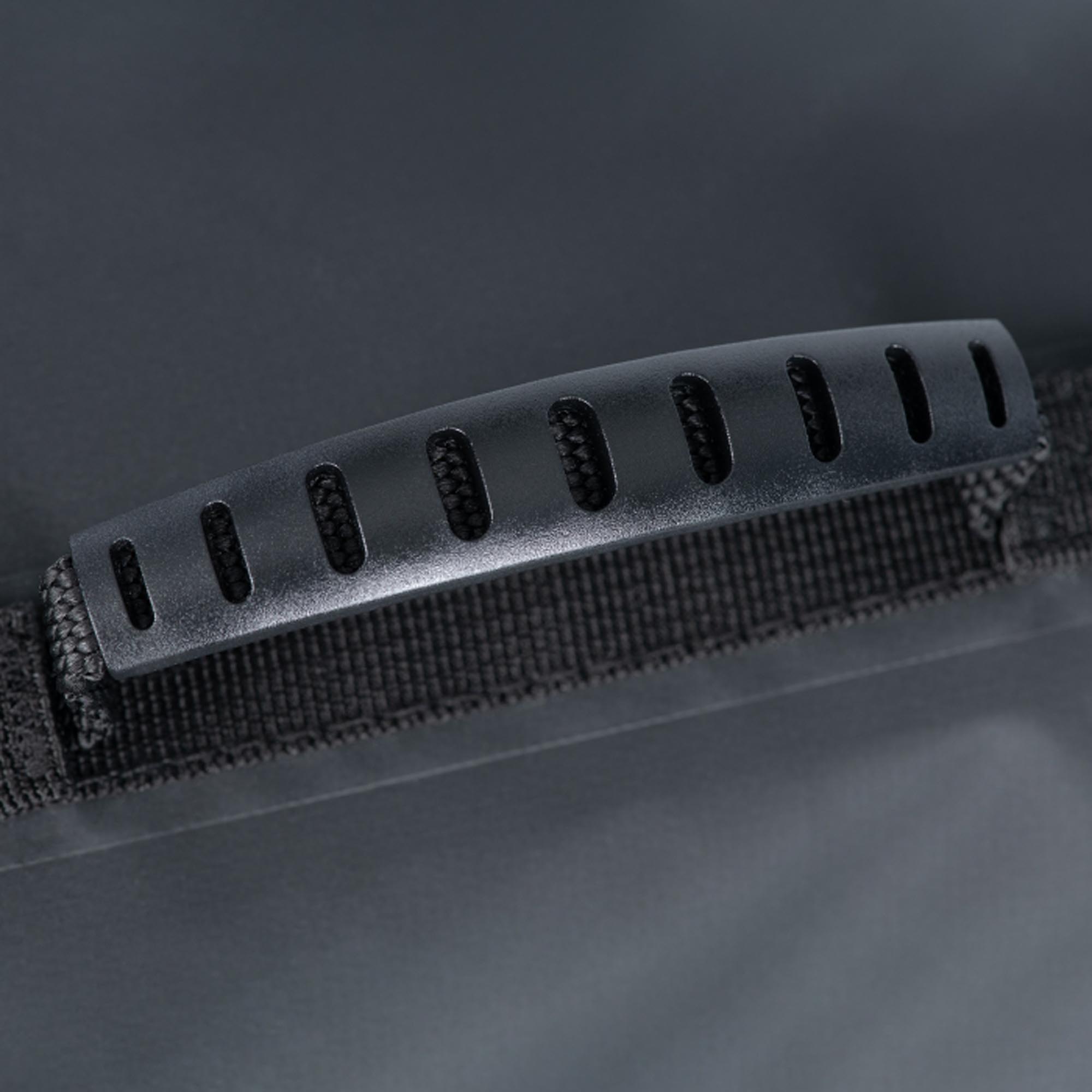 Side view of Oxford Aqua C7 Crash Bar Bag, black